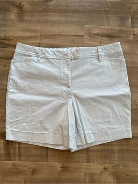 Talbot's White Chino Shorts - Perfect Short 7"